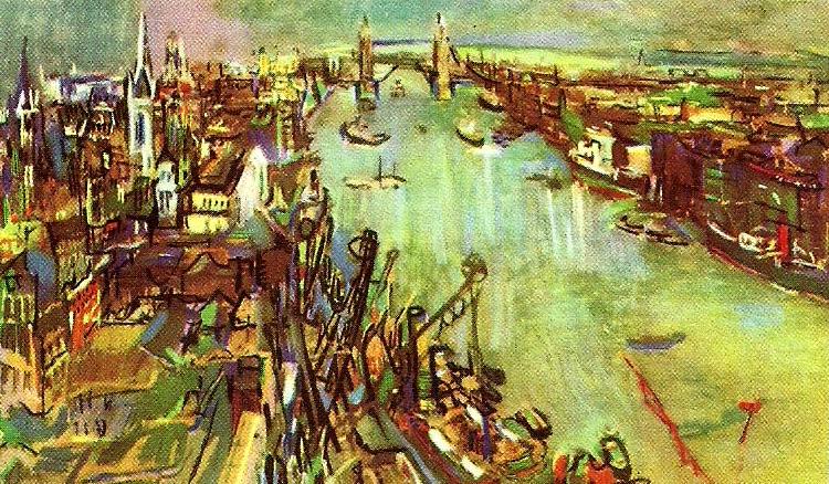 tower bridge, london, oskar kokoschka